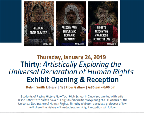 Human Rights Exhibit Featuring FHNT students 